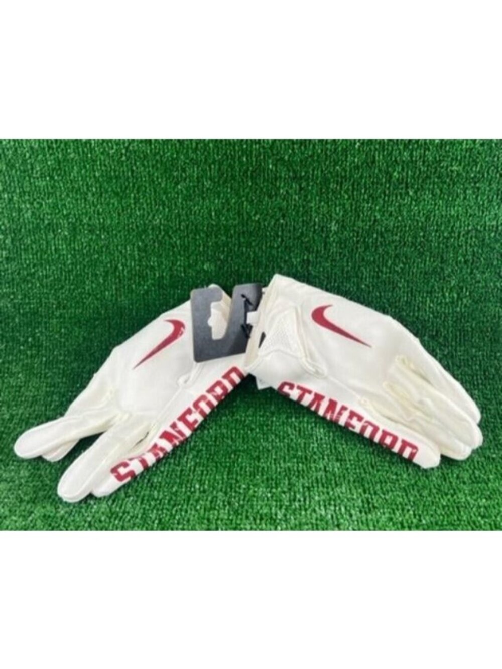 Men's Vapor Jet Stanford Cardinal Football Gloves White DX5290-135 Sz 3XL
